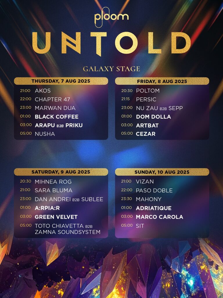 Program pe zile UNTOLD X
Galaxy Stage