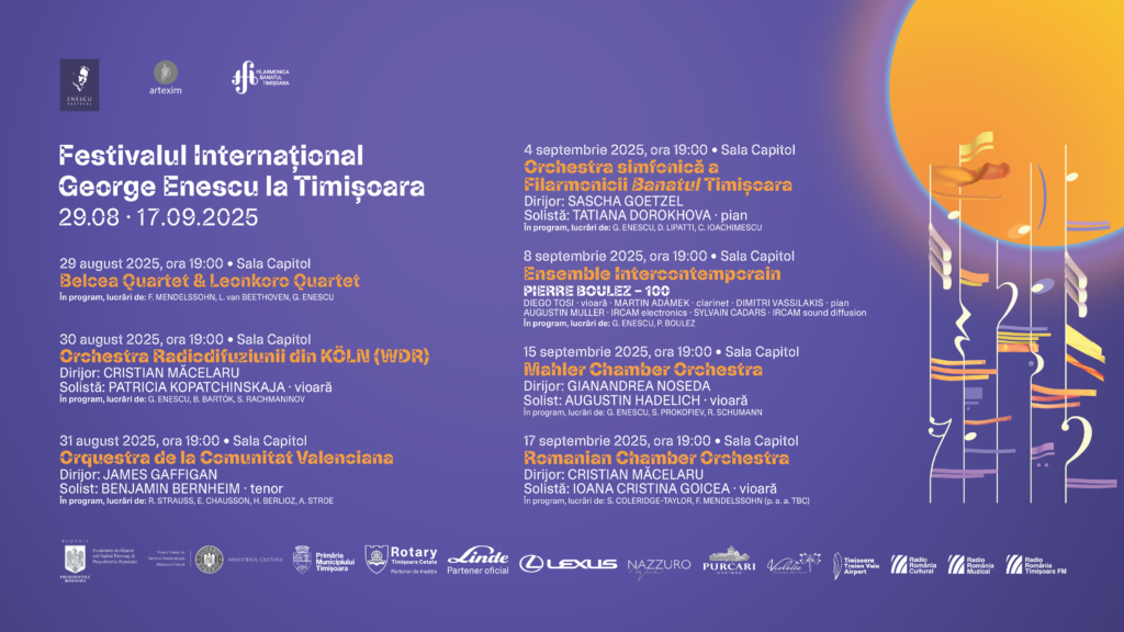 estivalul Internațional „George Enescu” ajunge la Timișoara